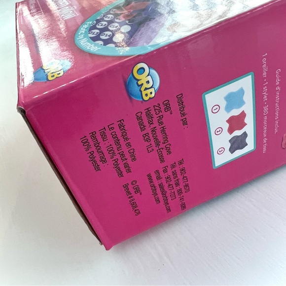 NEW Plush Craft Personalizable Purple Pillow Art Kit Create Any Letter Pink Blue - Picture 5 of 11